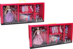 Păpușă cu garderobă și accesorii de modă