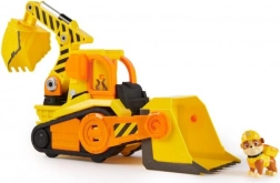 Buldozer deluxe cu lumini și sunete, cu figurină – PATRULA CĂȚELUȘILOR RUBBLE ȘI ECHIPA LUI