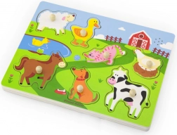 Puzzle din lemn cu forme - fermă STUDO WOOD