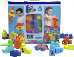 Mega Blocks Sac foarte mare cu blocuri - albastru (150 piese)