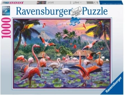 Puzzle Ravensburger Pink Flamingos 1000 piese