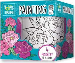 Cana ceramică de colorat cu model bujor