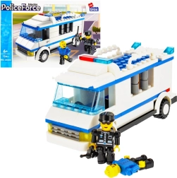 Set de construcție transport penitenciar polițienesc cu polițist și deținut