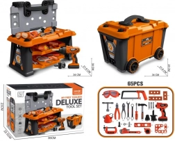 Set de atelier pentru micii meșteri într-o valiză cu roți