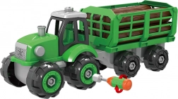 Tractor de asamblat cu șuruburi cu remorcă pentru lemne 32 cm