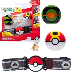 Pokemon clip 'n' go: set de antrenor cu centură, pokéball-uri și figurină cubone
