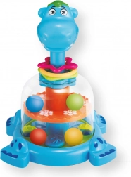 Dinozaur cu biluțe – carusel mecanic multicolor pentru copii