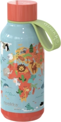 Sticlă termo din inox Quokka Kids Solid Map of Life cu buclă 330 ml