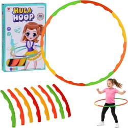 Cerc hula hoop pentru copii și adulți cu proeminențe de masaj, pliabil, 84 cm
