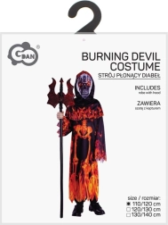 Costum pentru copii diavol cu glugă 110–120 cm
