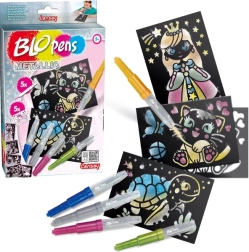 Blopens markere cu suflat metalice, set 8 buc