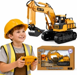 Excavator pe șenile WOOPIE cu telecomandă, sunete și accesorii