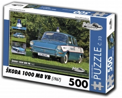 Puzzle Retro-auta Škoda 1000 MB VB (1967) 500 piese