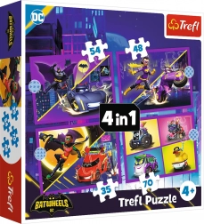 Puzzle 4 în 1 Descoperă Batwheels