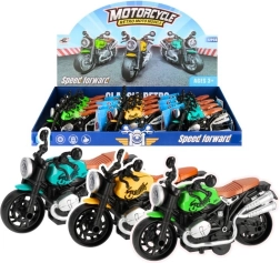 Motocicletă retro – model din metal 13 cm pentru copii