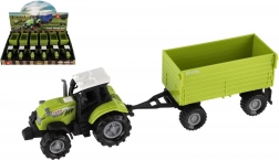 Tractor din plastic cu remorcă 26 cm cu lumină și sunet