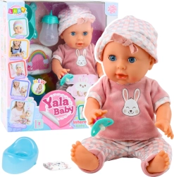 Păpușă Bebeluș care Udă Roz cu Accesorii și Sunete 35 cm