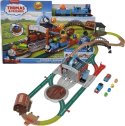 Fisher-Price Thomas și prietenii: cale ferată Livrarea butoaielor, încarcă și lansează cu locomotiva Thomas