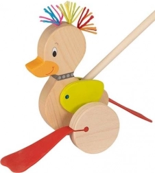 Rață din lemn pe băț