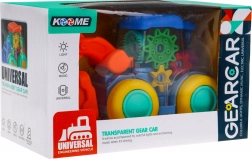 Excavator interactiv transparent cu lumini, sunete și angrenaje 3+