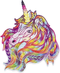 Puzzle din Lemn Unicornul Curcubeu