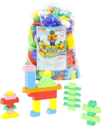 Mare set de construcție Jumbo – cărămizi maxi din plastic pentru cei mici, 198 piese