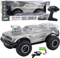 Mașină sport off-road RC mare 1:8, argintie