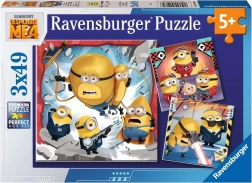 Puzzle Ravensburger Sunt un ticălos 4 – set 3×49 piese