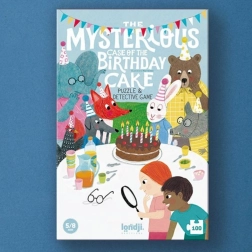 Puzzle detectiv 100 de piese LONDJI – Cine a mâncat tortul de ziua de naștere?