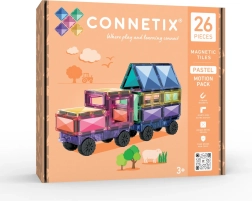 Set pastel Connetix cu piese mobile, 26 de piese