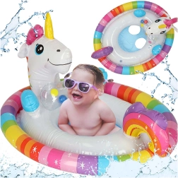 Colace gonflabile pentru piscină unicorn cu spătar