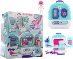 Set de doctor 3‑în‑1 cu rucsac și păpușă