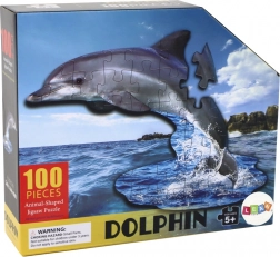 Puzzle de 100 de piese cu motiv delfin și animale marine