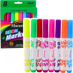 Set de markere neon cu cerneală pe bază de apă 8 bucăți