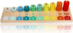 Placă din lemn pentru numărat și asociere 1–10 LELIN