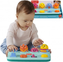 Fisher-Price jucărie activă pop-up pentru bebeluși – apasă, glisează și rotește