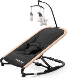 șezlong balansoar pentru copii New Baby Snuggle negru