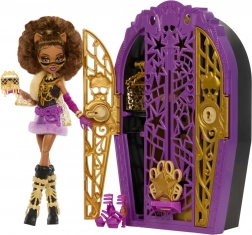 Păpușă MONSTER HIGH Secrete înfiorătoare Clawdeen Wolf cu dulap secret și accesorii
