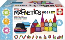 Educa set de construcție magnetic Magnetics în husă, 18 piese