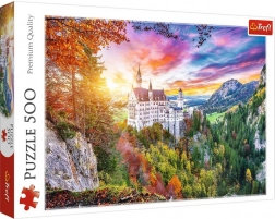 Puzzle 500 piese – vedere către castelul Neuschwanstein, Germania TREFL