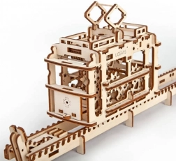 Ugears telecabină cu traseu – puzzle mecanic 3D din lemn