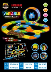 Pistă auto de curse luminoasă VARIABLE, 179 piese