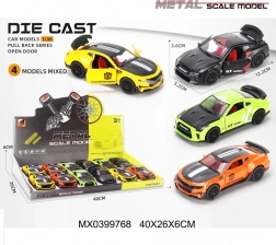 Mașinuță sport metalică 1:36 cu uși care se deschid și mecanism pull-back