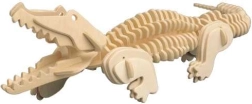 Woodcraft puzzle 3D din lemn – crocodil, 94 de piese