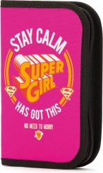 Penar școlar Super Girl stay calm – cu un singur etaj, fără conținut