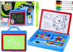 Tablă magnetică de desen 2‑în‑1 cu desen cu lumină