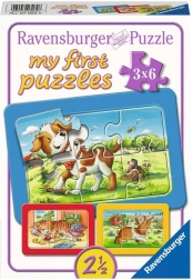 RAVENSBURGER Primele mele puzzle-uri Prietenii animale 3x6 piese