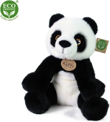 Panda de pluș așezată 27 cm eco‑friendly