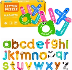 Puzzle magnetic – litere educative ale alfabetului (26 buc.)