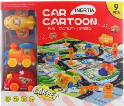 Set covor cu drumuri și mașinuțe